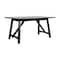 Flash Furniture Everly 60in. Solid Wood Trestle Base Dining Table, Farmhouse Style Table w/Seating for 6, Black KER-T-851-BLK-60-GG - alternate 9
